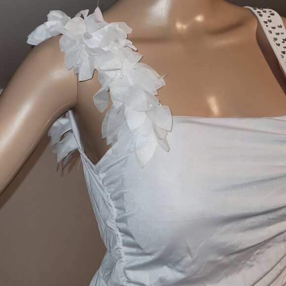 Sexy Women White Small Club Stretch Party Cocktail Dress N6102 - Picture 4 of 6